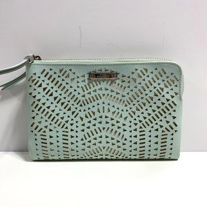 Stella & Dot Soft Mint Clutch Eyelet Cutout Pattern